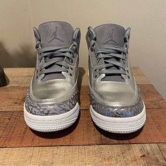 Jordan 3 Retro Premium Heiress Metallic Silver GS6/ W7 - Picture 5 of 9